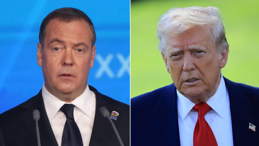 Medwedew kritisiert Trumps Aussage zum Zweiten Weltkrieg - Russlands Medwedew weist Trumps Aussage über US-Hauptrolle im Zweiten Weltkrieg als „prätentiösen Unsinn“ zurück.